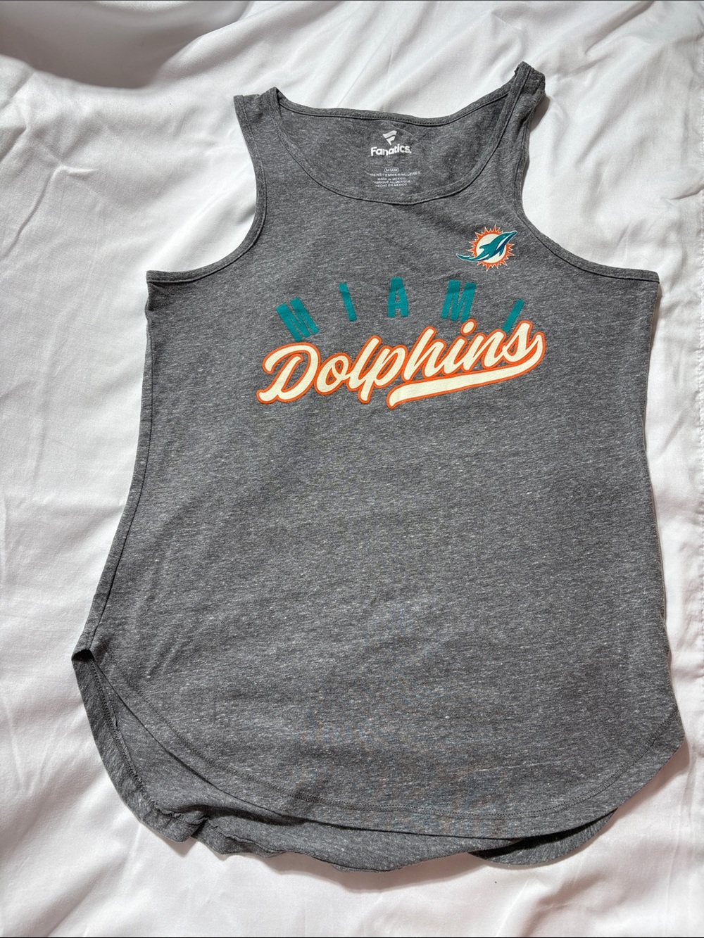 Fanatics Gray Miami Dolphins Tank Top